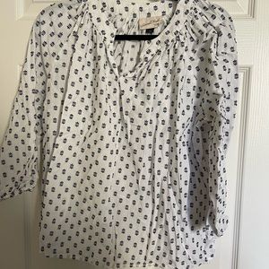 Black and White Blouse